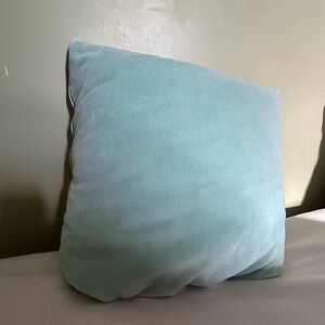 Velvet Light Blue Throw Pillow